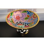 Toms Drag Round colorful bowl on base - L