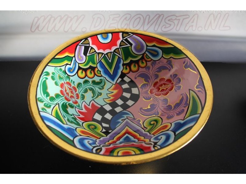 Toms Drag Round colorful bowl on base - L