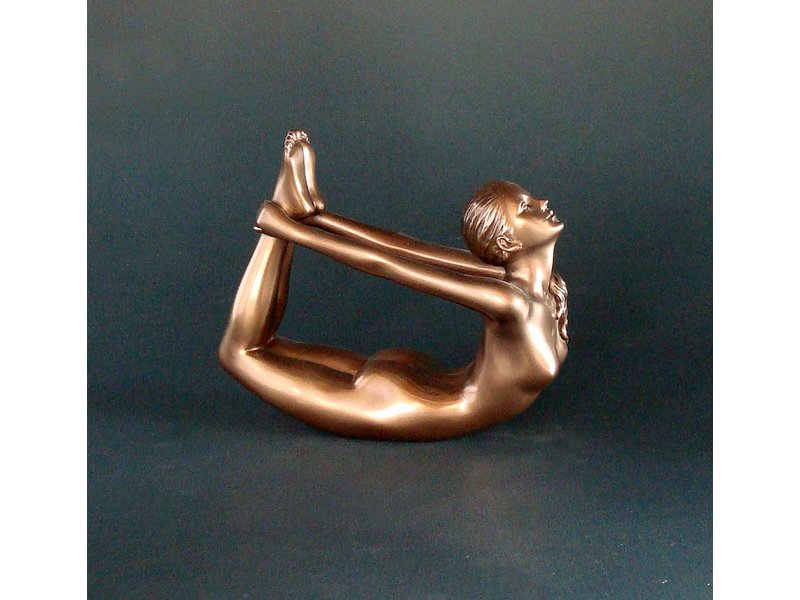 Yoga figurine Dhanurasana in rose-bronze - DECOVISTA - colorful