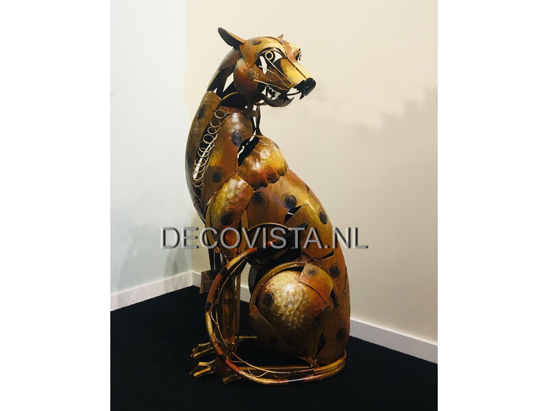 Serengeti Hunter, estatua de leopardo de metal
