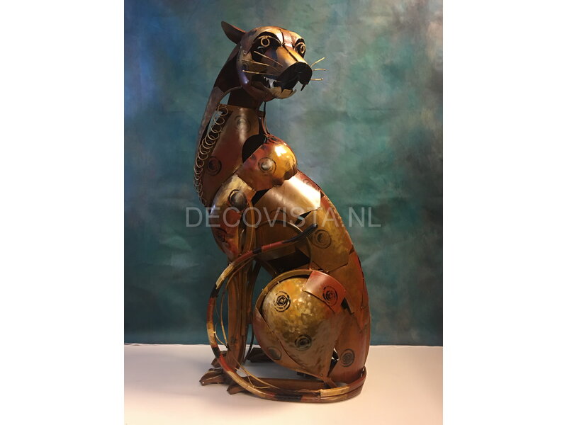 Serengeti Hunter, estatua de leopardo de metal