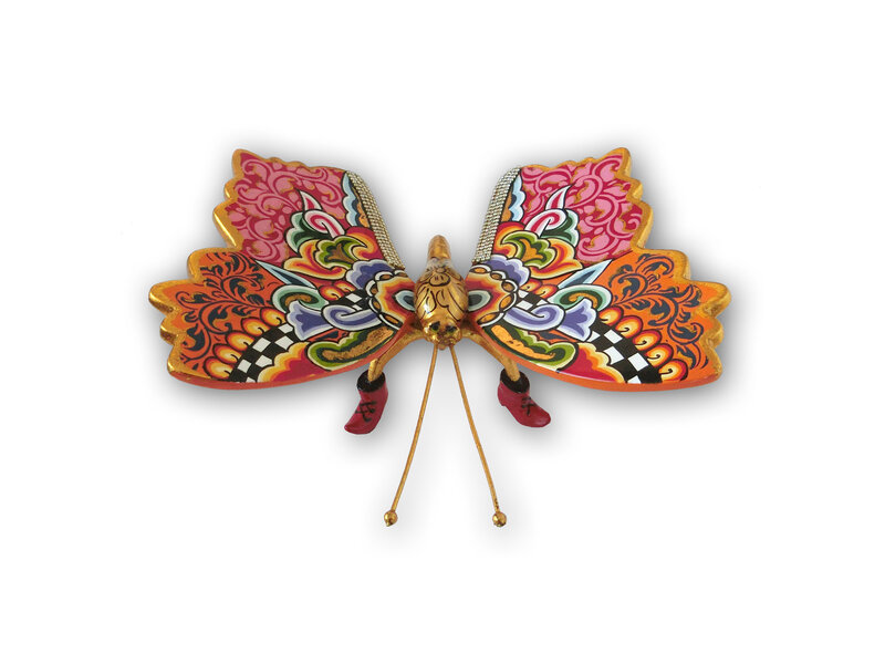 Toms Drag Schmetterling Cio-Cio L 22 cm – handgefertigte dekorative Schmetterlingsfigur