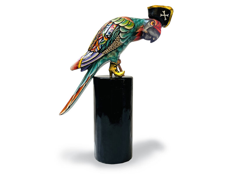 Toms Drag Pirate Parrot “Capt. Jack S.” S – decorative art sculpture