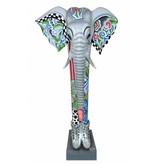 Toms Drag Exclusive statue of Elephant Alexander XXL  - Silver Line