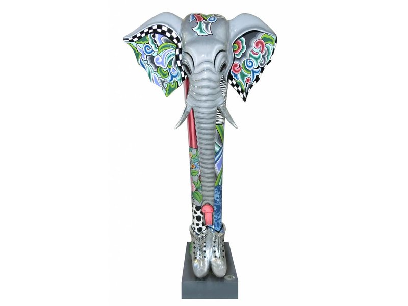 Toms Drag Exclusive statue of Elephant Alexander XXL  - Silver Line