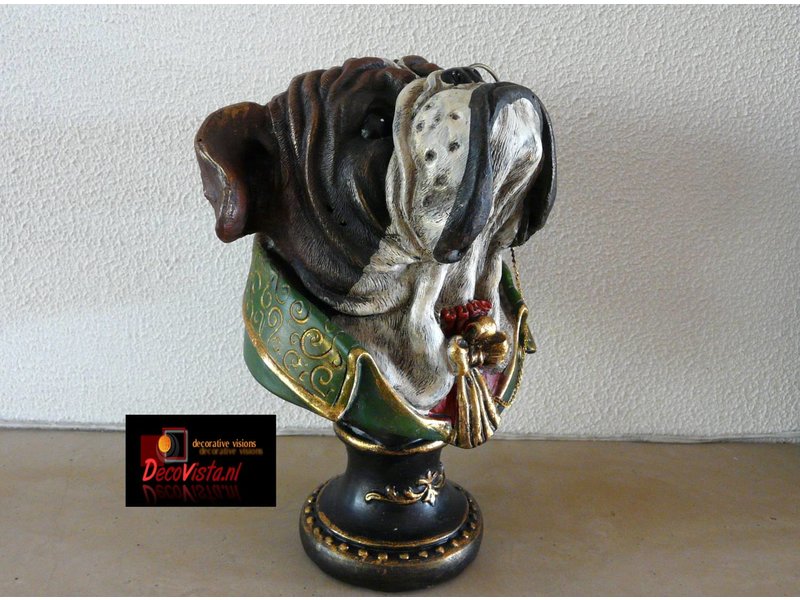 Dog bust Boxer - 19 cm