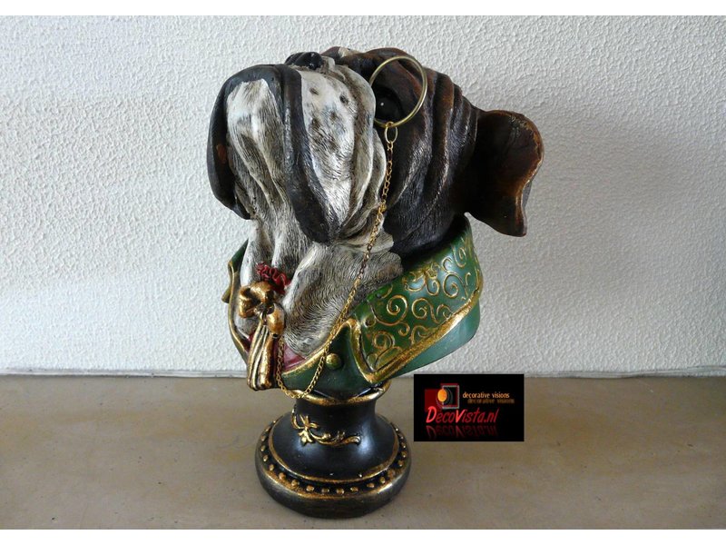 Dog bust Boxer - 19 cm