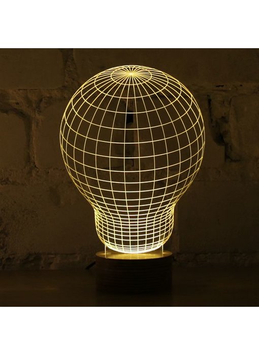 Cheha Bulb illusion in 2D, table lamp