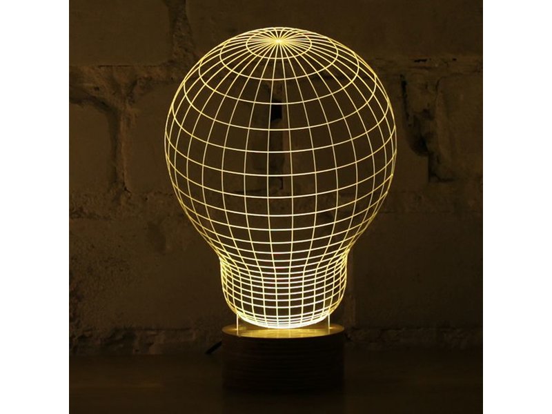 Cheha Bulb illusion in 2D, table lamp