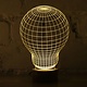 Bulb illusion in 2D, table lamp