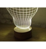 Cheha Bulb illusion in 2D, table lamp