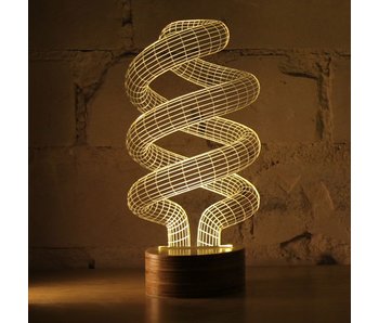 Bulbing Light Spiral Filament Leuchte in 2D