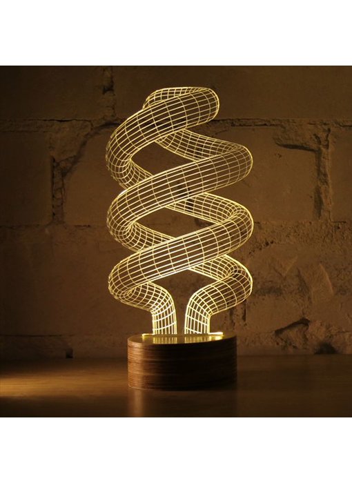 Bulbing Light Spiral Filament Leuchte in 2D