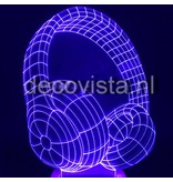 Table lamp in 2D headphone design RGB