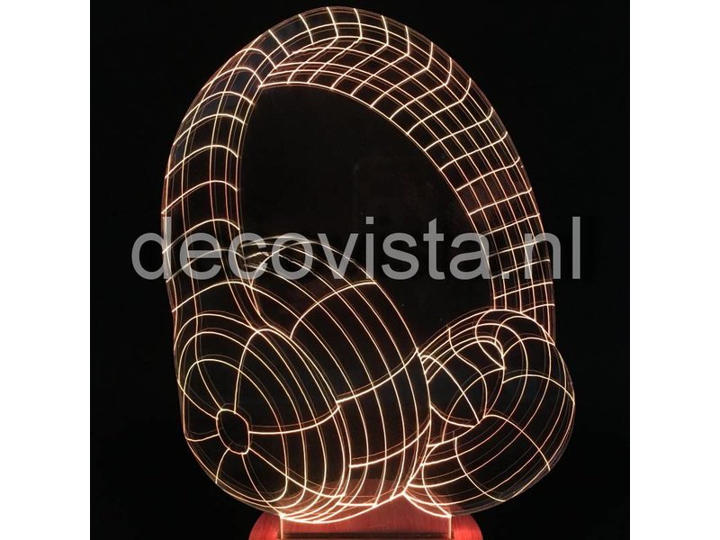 Tischlampe LED, Kopfhörer Design