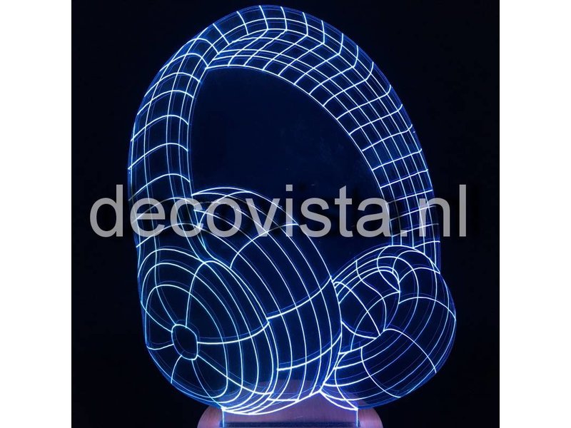 Tischlampe LED, Kopfhörer Design