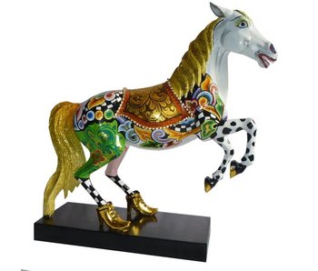 Toms Drag Horse statue White Champion - L