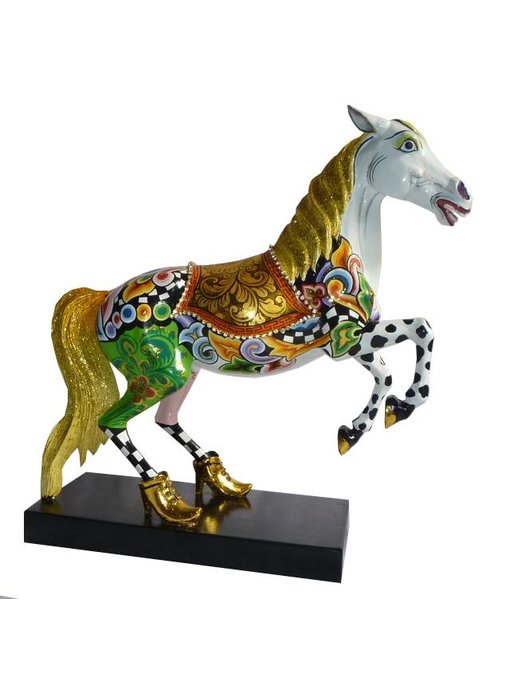 Toms Drag Horse statue White Champion - L