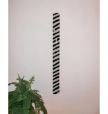 Carneol Reloj de pared Slim Zebra - blanco-negro 98 cm