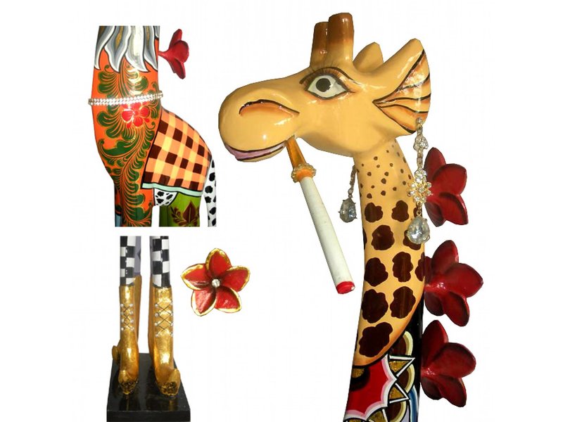 Giraf beeld van cm - DECOVISTA wall & 150 furniture, sculptures statues - design colorful
