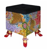 Toms Drag Square footstool and storage box on legs Versailles