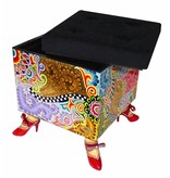 Toms Drag Square footstool and storage box on legs Versailles