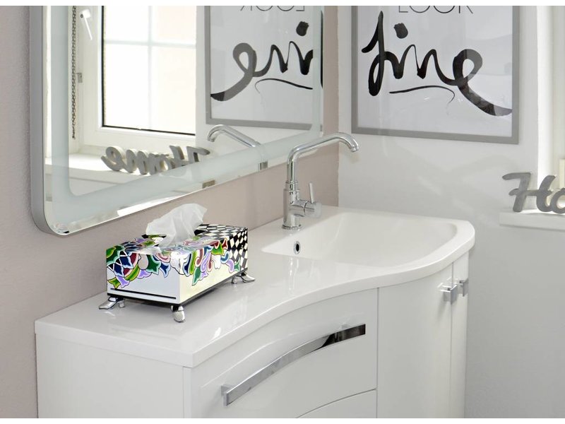 Toms Drag Tissue box - Silver Line