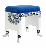 Toms Drag Kruk of hocker in wit met blauw