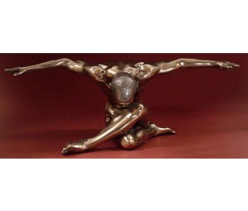 BodyTalk Bodybuilder Nacktskulptur - "spread arms" - L