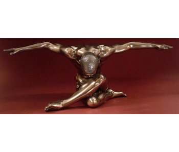 BodyTalk Culturista desnudo escultura - "spread arms" - L