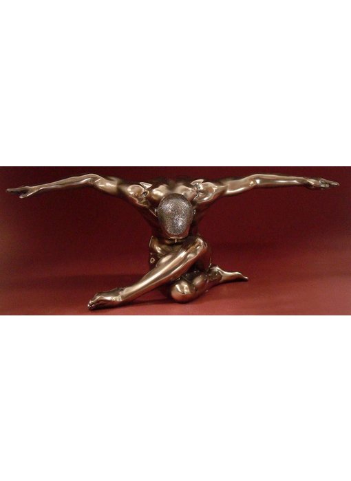 BodyTalk Bodybuilder nude sculpture - "spread arms" - L