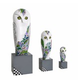 Toms Drag Snow owl on pedestal - 35 cm