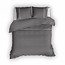 Romanette Dekbedovertrek Flanel Duchesse Antraciet Wit