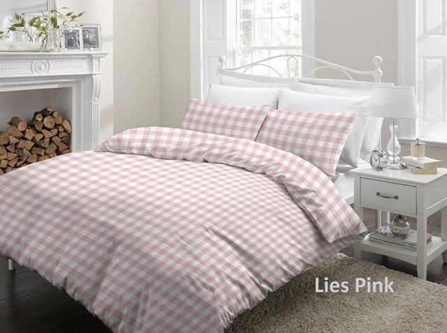 Cottons Dekbedovertrek Flanel Lies Pink