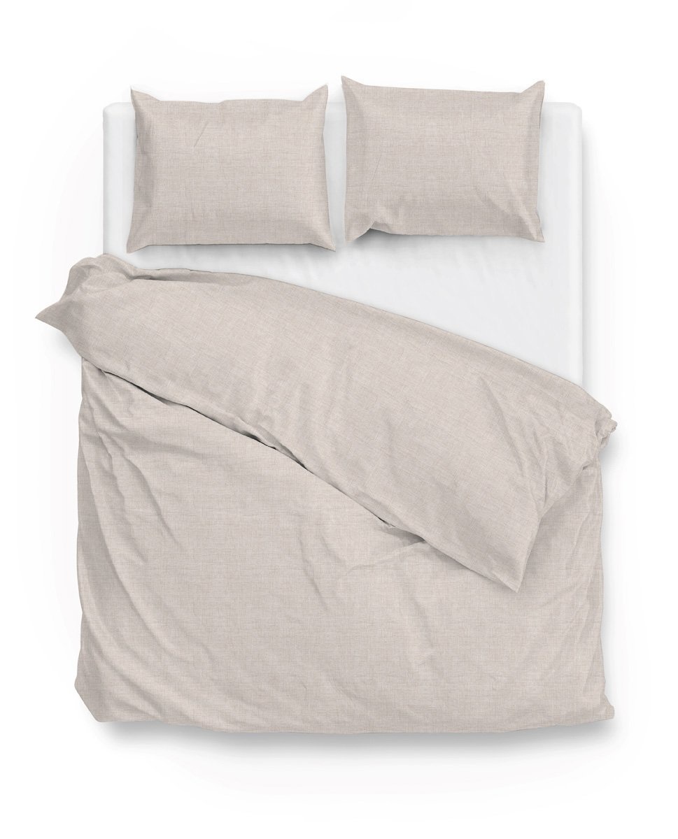 Zo! Home Dekbedovertrek Katoen Lino Sandy Beige