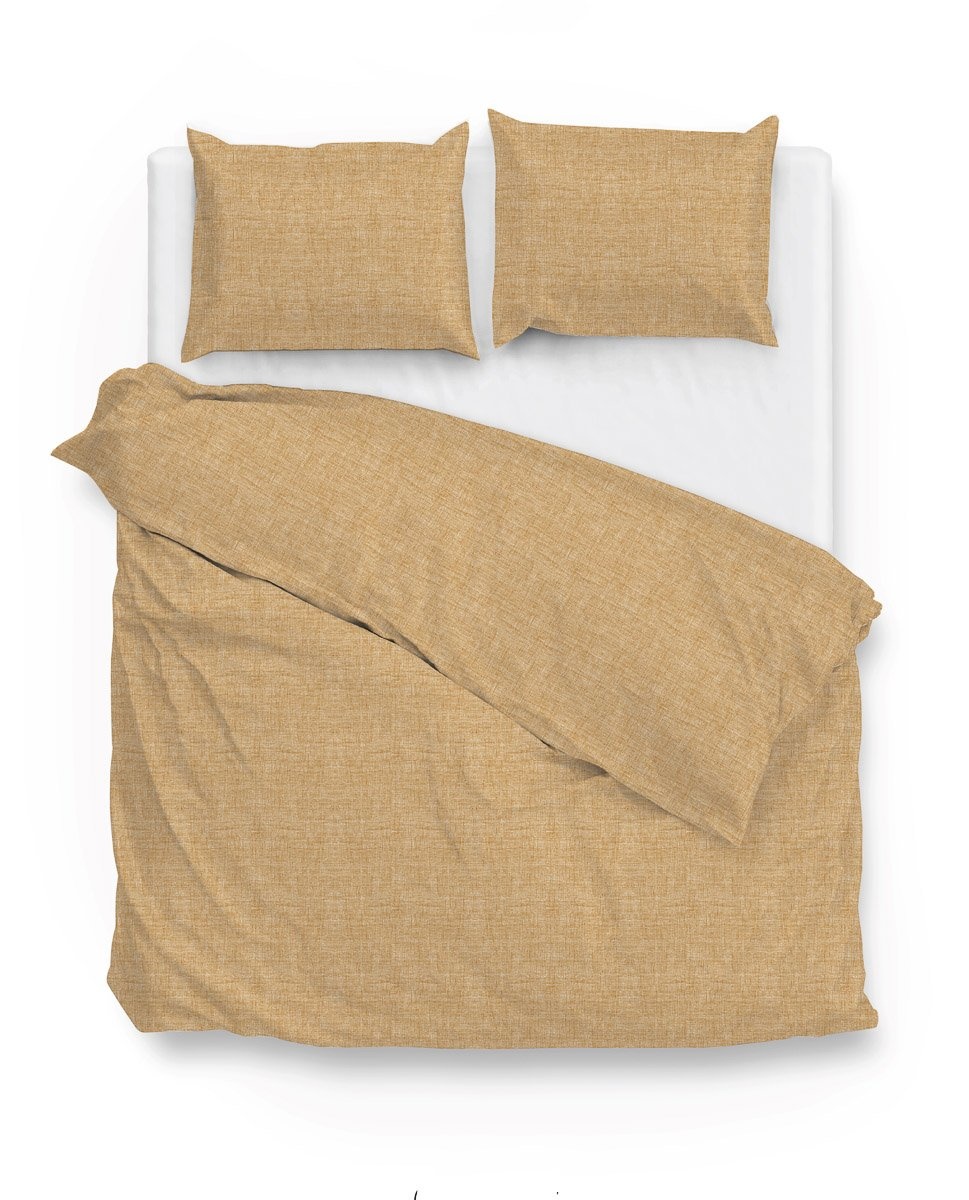 Zo! Home Dekbedovertrek Katoen Lino Ochre Yellow