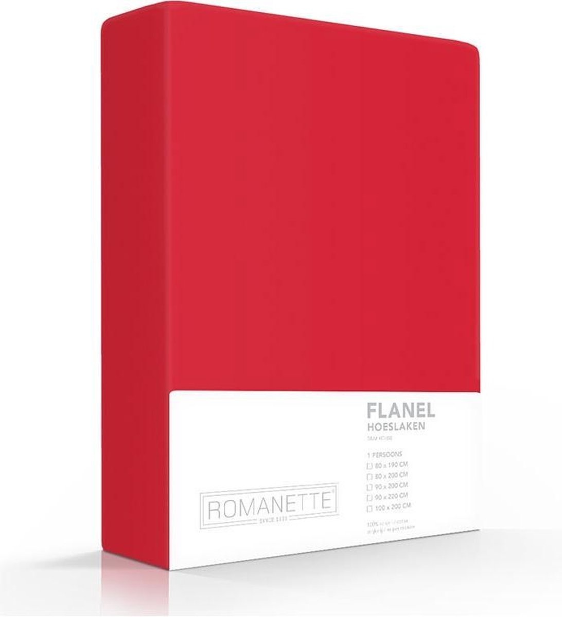 Romanette Hoeslaken Flanel Rood