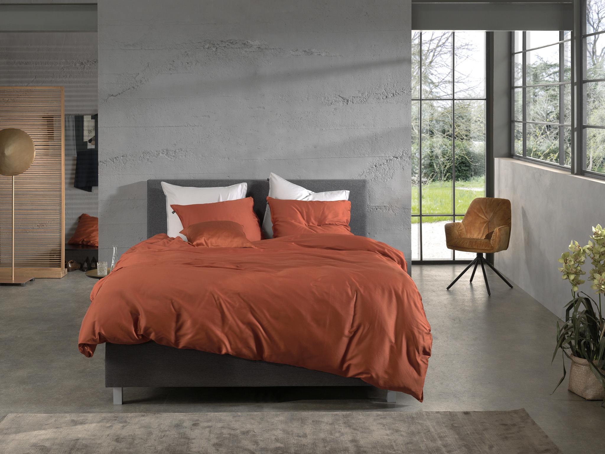 Zo! Home Dekbedovertrek Satijn Satinado Copper Orange