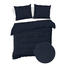 Zo! Home Dekbedovertrek Velvet Velluto a Coste Night Blue