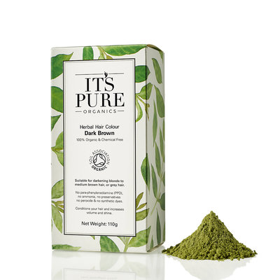 It's Pure Organics Henna haarverf Donkerbruin