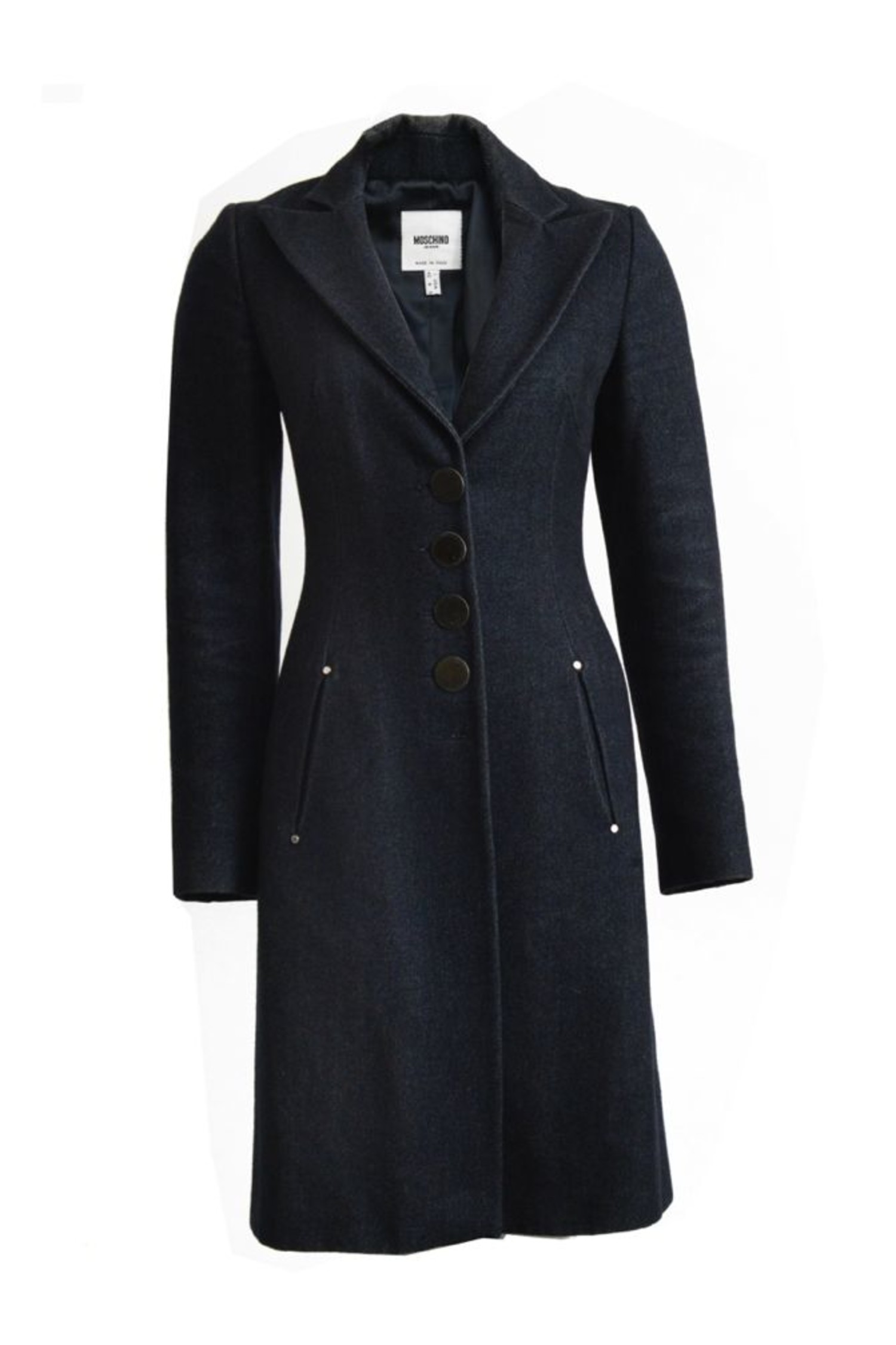 MOSCHINO JEANS ブラックロングコート 40 MOSCHINO JEANS ブラックロングコート 40