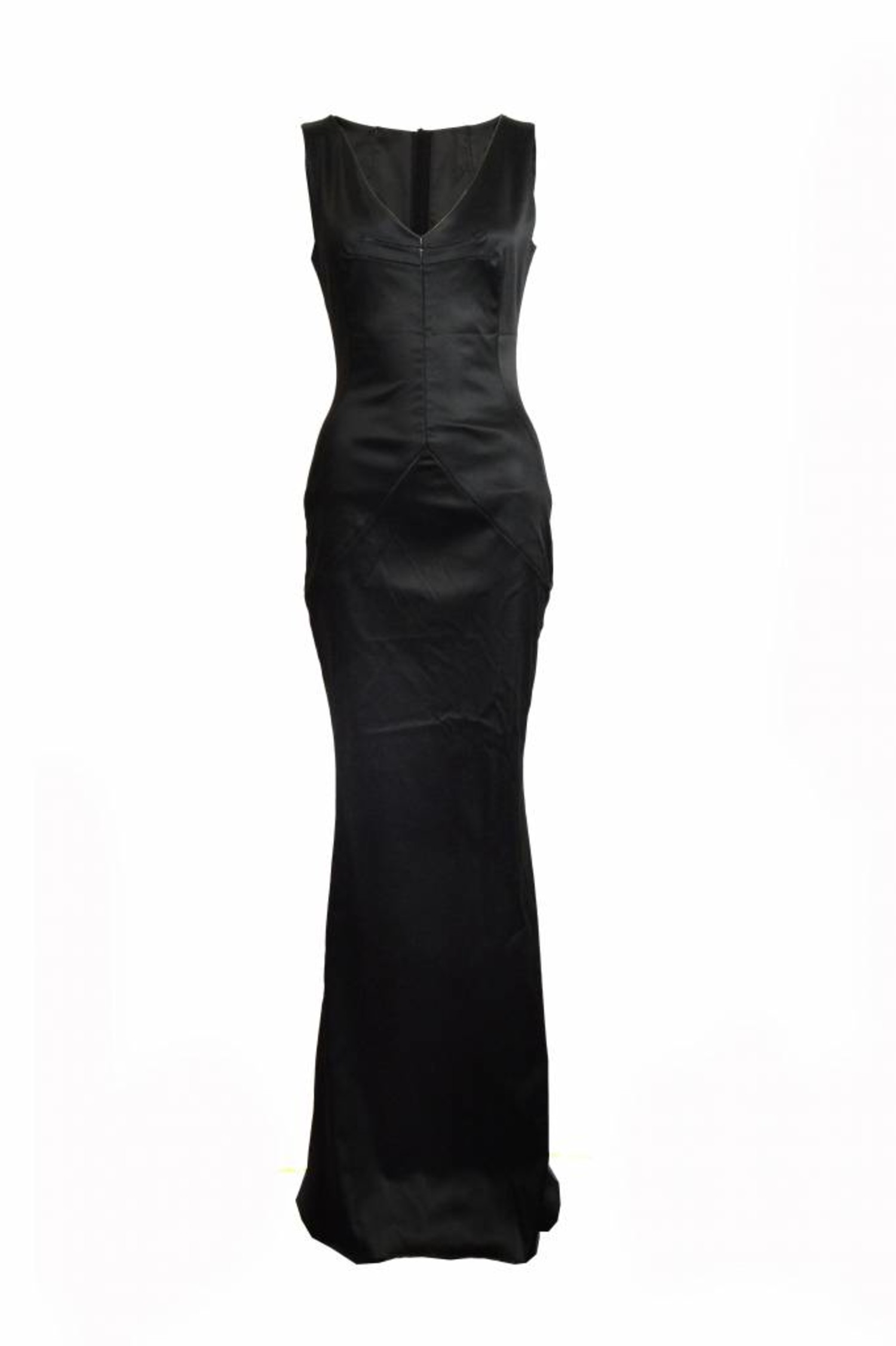 Dolce Gabbana, black evening dress in silk Unique Designer Pieces