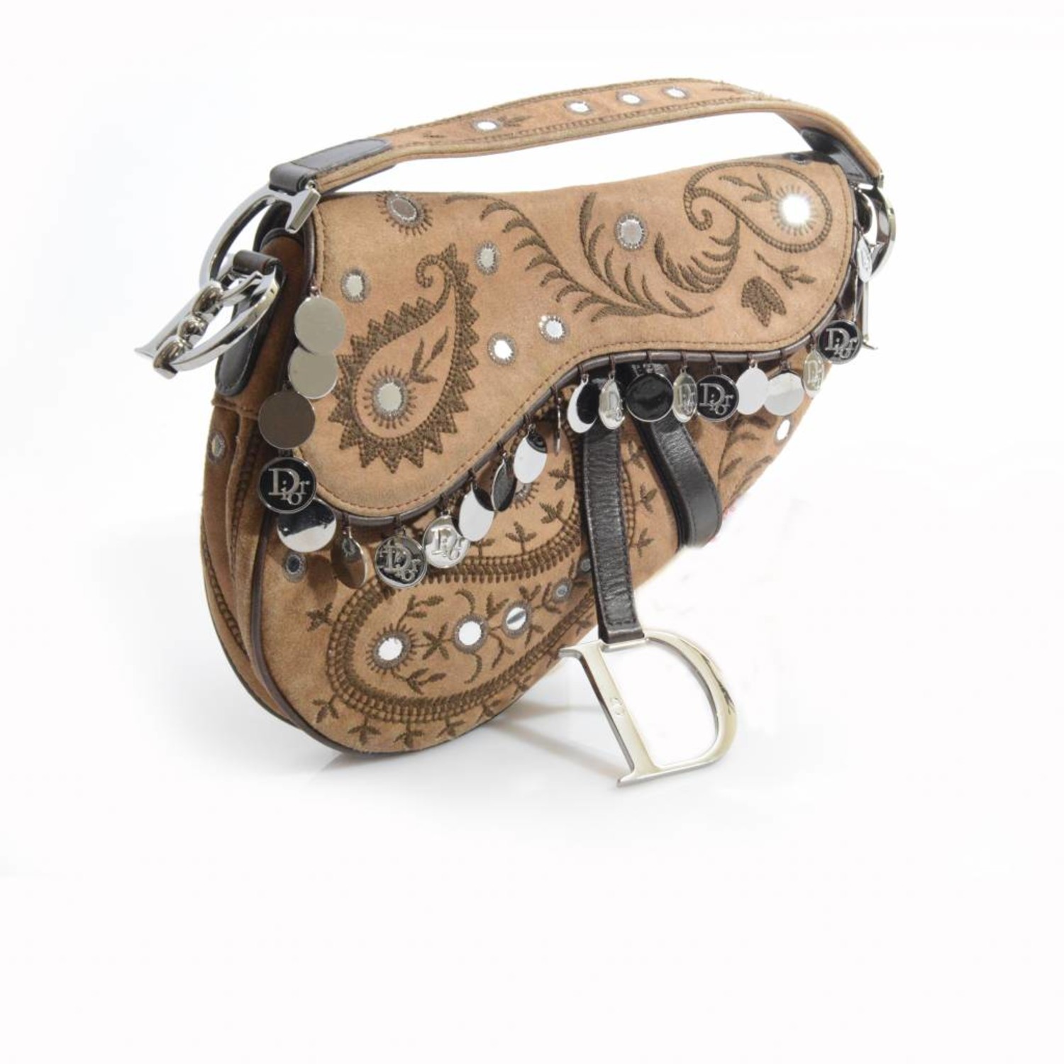 dior saddle bag brown