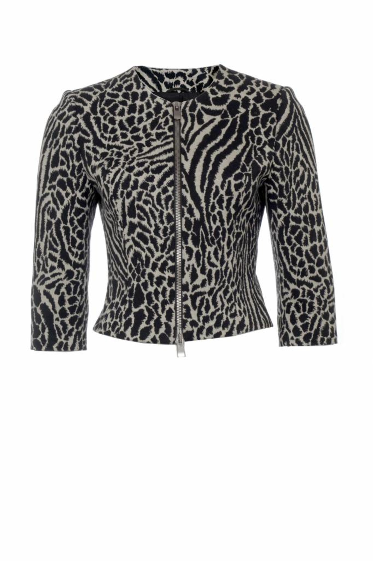 Staat Zichzelf helpen Wolford Wolford, bolero jasje in zwart/wit met luipaard print in maat S. -  Unique Designer Pieces