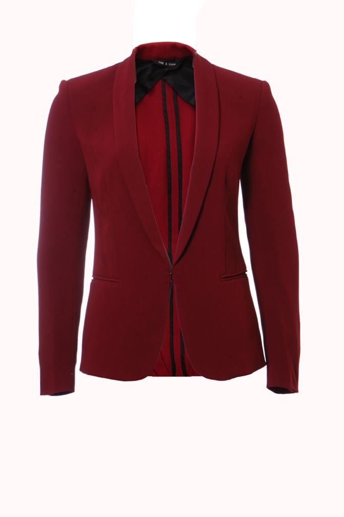 rode dames blazer