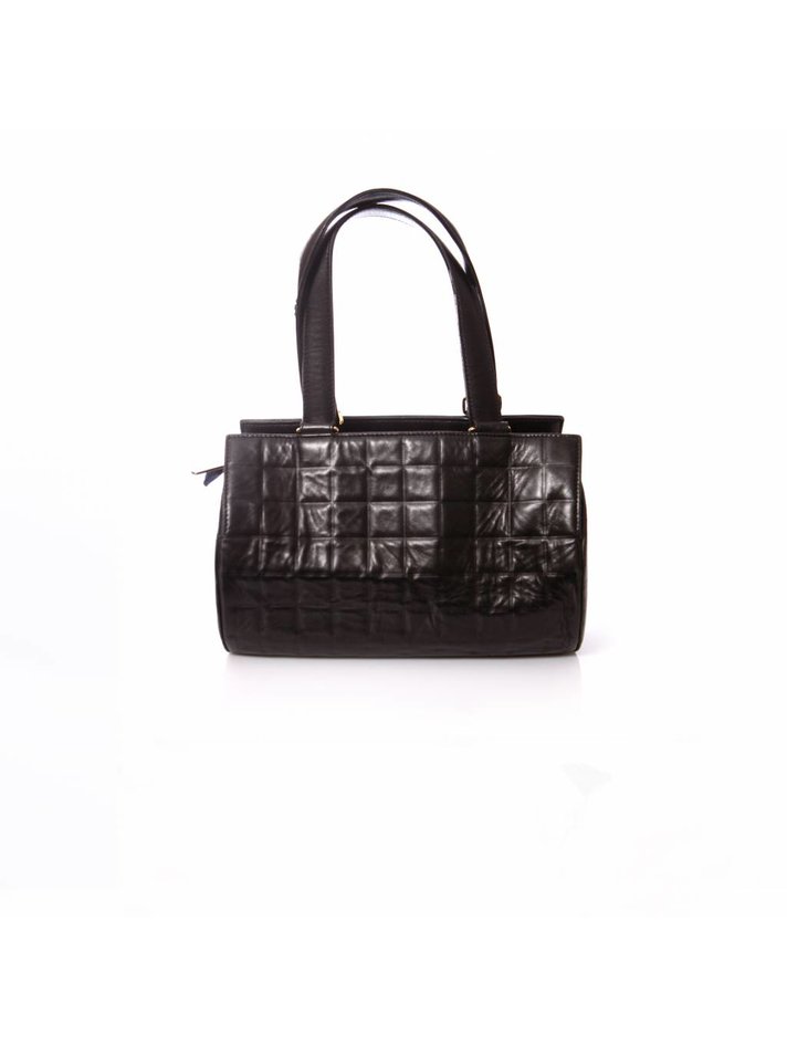 Chanel, Vintage black Lambskin quilted shoulder bag with tassel