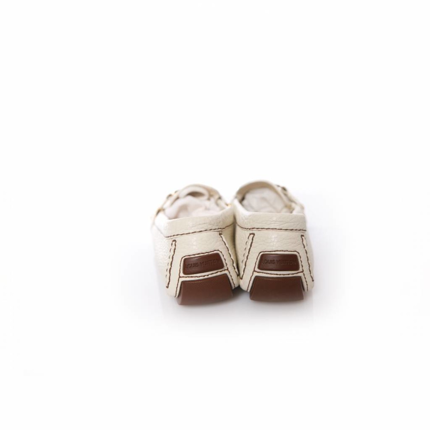 Louis Vuitton Loafers Slip ons White Leather ref.142915 - Joli Closet