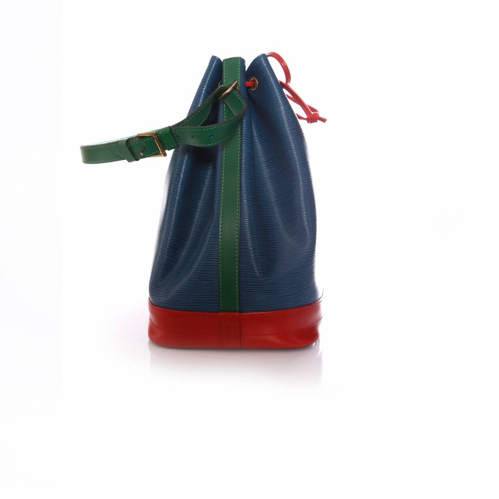 Louis Vuitton, Blue/Red/Green Tri-Color Epi Leather Large Noe Bag. - Unique Designer Pieces