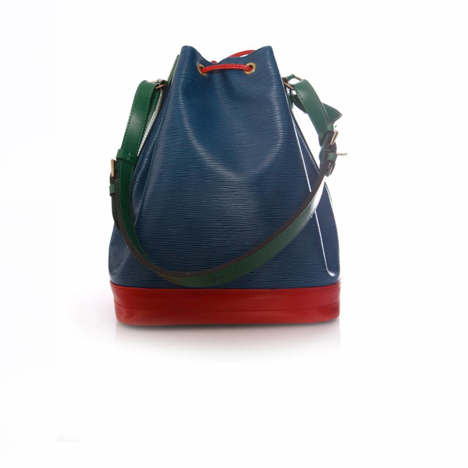 Authentic Louis Vuitton EPI Tri-Color Noe Red Blue Green