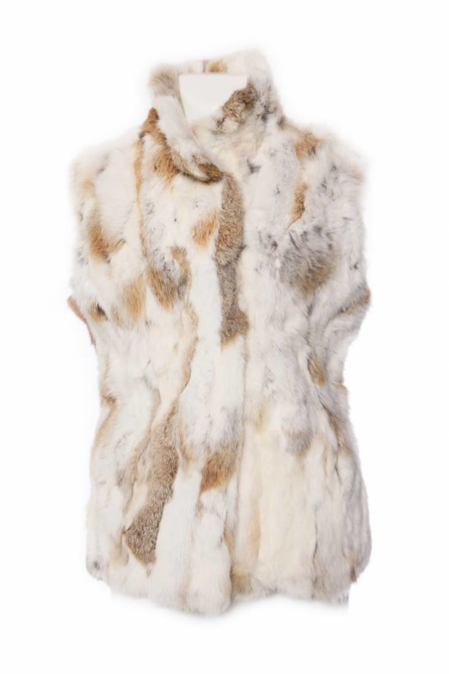 Milestone, white/neutral colored rabbit fur vest in size 38/M. - Unique  Designer Pieces
